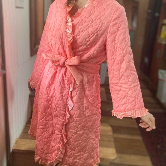 Intimates & Sleepwear Fluffy Pink Vintage 5s Bathrobe Housecoat